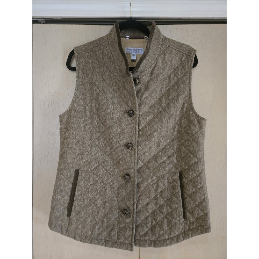 Susanne Von Dörnberg Country Classics Wool Quilted Vest Women's M Herringbone